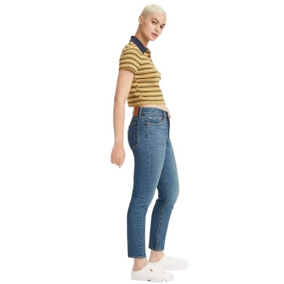 Levi’s Women’s Wedgie Icon Fit Dark Wash Ankle Jeans-size 30 - Picture 2 of 14